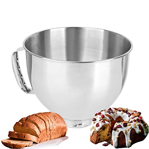 5 Quart Stainless Steel Mixer Bowl for KitchenAid Stand Mixers