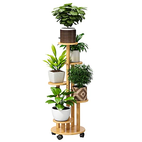 5 Tier Plant Stand with Wheels
