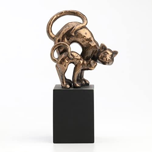 5.75 Inch Cats - Follow My Move Cold Cast Bronze Sculpture Figurine