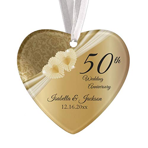 50th Gold Wedding Anniversary Ornament