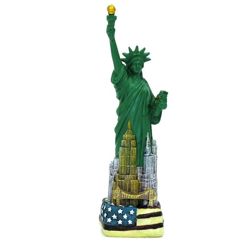 6 Inch Statue of Liberty Replica with American Flag Base