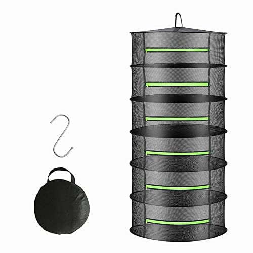 6 Layer Herb Drying Rack Hanging with Zippers