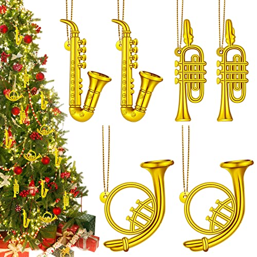 6 Pieces Musical Instruments Ornaments Christmas Musical Decoration