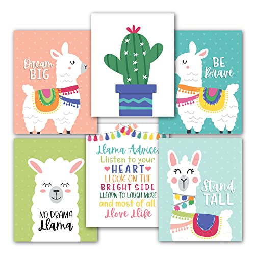 6 Reversible Llama Wall Art Prints