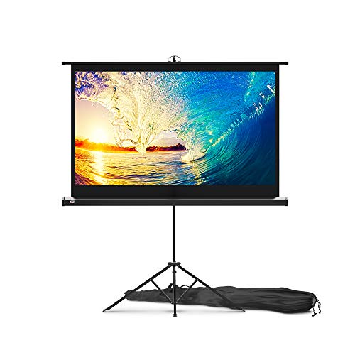 60 inch Projector Screen with Stand - Indoor and Outdoor Projection Screen for Movies