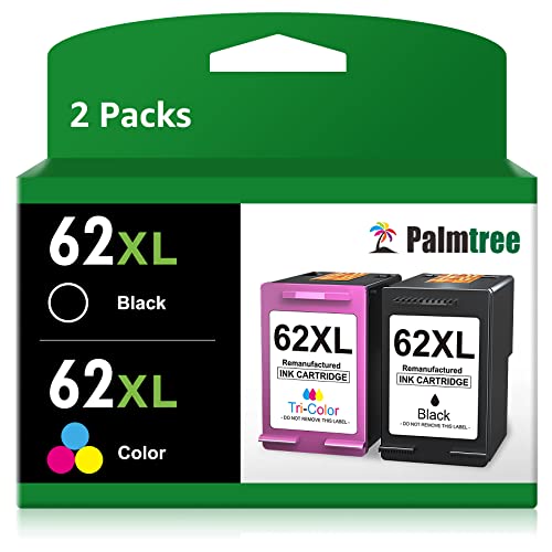 62XL Ink Cartridges Replacement for HP 62XL Ink Cartridge Combo Pack