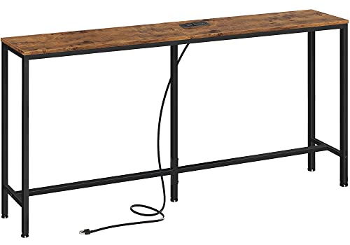 63 Inch Sofa Table with Charging Station
