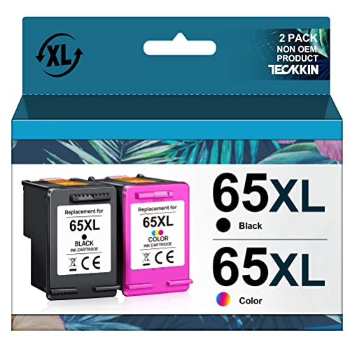 65XL Ink Cartridge Combo Pack Replacement for HP Ink 65 HP 65XL High Yield Works with HP Deskjet 3755 3772 3700 3722 3752 2600 2622 Envy 5055 5000 5070 5052 5014 Printer (1 Black, 1 Tri-Color)