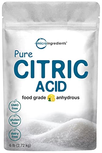 6lb Citric Acid Powder | Food Grade, Fine Granular | Natural Preservative, Cooking & Cleaning