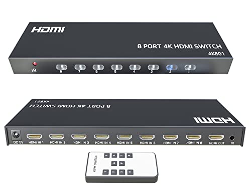 8 in 1 Out 4K HDMI Switch