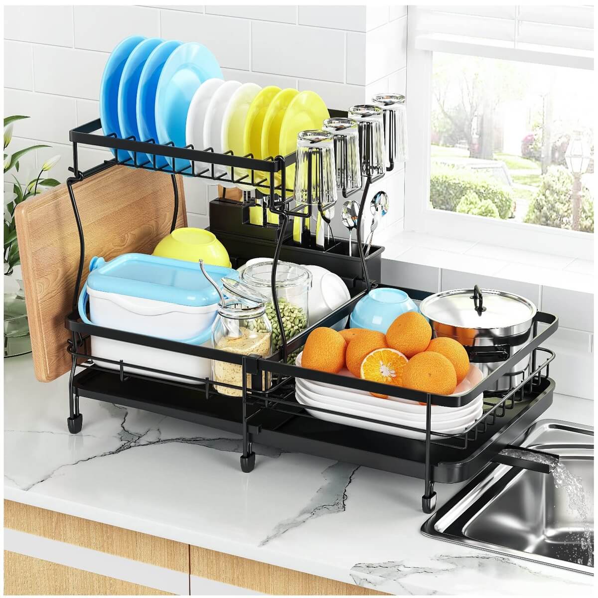 8 Incredible Large Dish Drying Rack With Drain Board for 2024