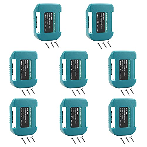 8 Pack Battery Holder Wall Mount Storage Rack for Makita/Bosch 18V Lithium Ion Tool Battery