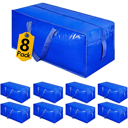 Large Blue Duffel Storage Bag - Premium-Quality Heavy Duty 600D Polyester  Oxford Cloth with Handles and Reinforced Seams - 42 x 16 x 20 Inches  (110