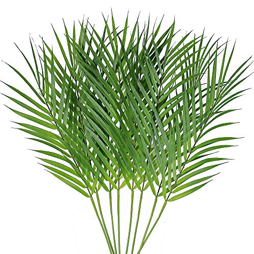 8 Pcs Artificial Areca Palm Leaves Stems