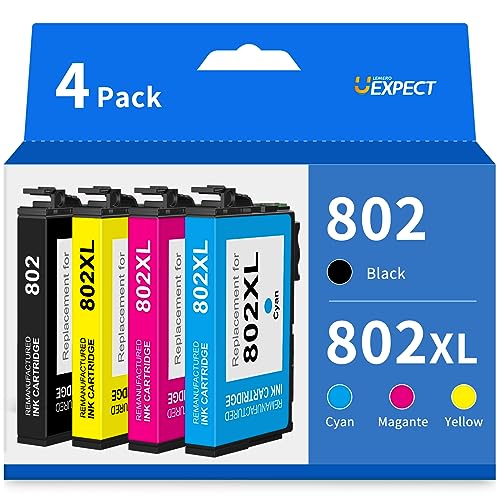 802XL Remanufactured Ink Cartridge Replacement for Epson 802 XL-BCS