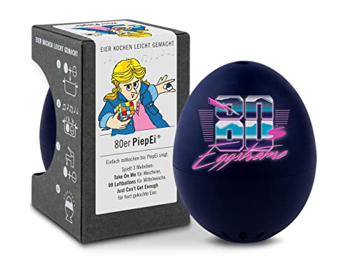 80s BeepEgg - Singing Floating Egg Timer – Boil Together with The Eggs - Egg Cooker for 3 Levels of doneness - BeepEgg with 3 melodies - Funny Musical Egg Timer - Brainstream