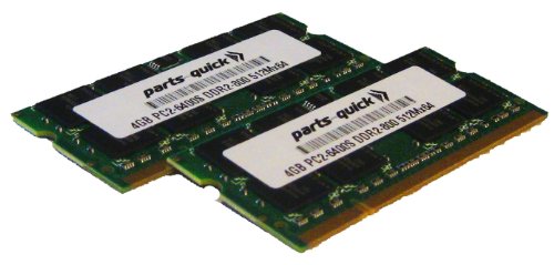 8GB 2X 4GB DDR2 PC2-6400 800MHz 200 pin SODIMM Memory RAM for Sony Vaio VPC VPCL Series All-in-One Desktop Computer (PARTS-QUICK Brand)