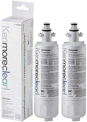 9690 Refrigerator Water Filter, Compatible for Kenmore 9690, 46-9690, 469690 Refrigerator Water Filter White (2-Pack)