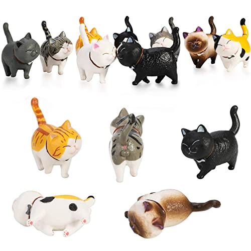 9PCS Realistic Cat Figurines