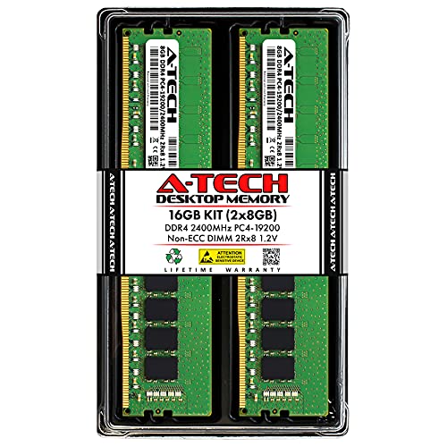 A-Tech 16GB DDR4 2400MHz UDIMM Non-ECC Desktop RAM Memory Upgrade Kit