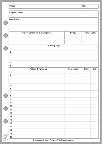 A5 Size Project Planner