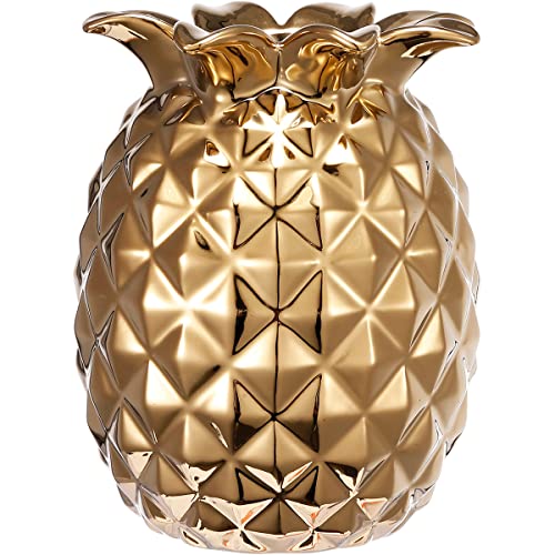 A&B Home 6" Pineapple Vase, Gold Modern Chic/Gold