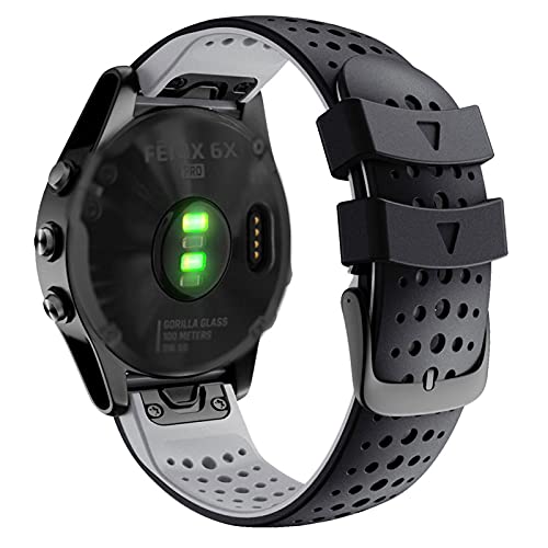 Abanen Silicone Watch Band for Garmin Fenix 5X/Fenix 6X /Fenix 7X