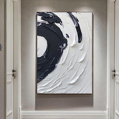 Abstract Black White Wall Art Canvas