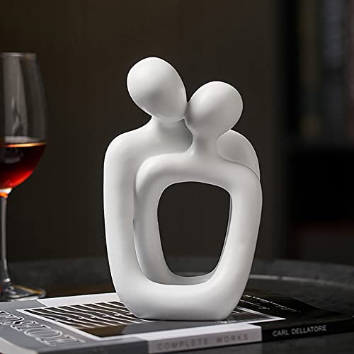 Abstract Couple Statue - Hugging Couple Sculpture