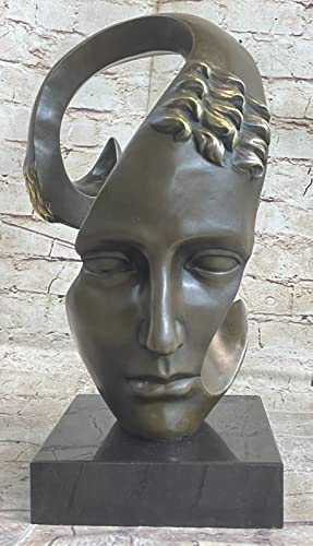 Abstract Metal Face Art Sculpture Bronze by Salvador Dali Home Decoration Artwork Gift Decor