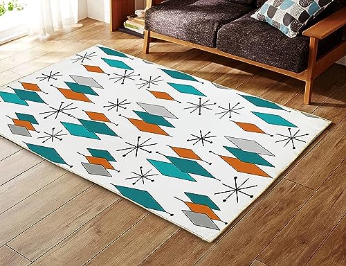 Abstract Minimalistic Linen Area Rug