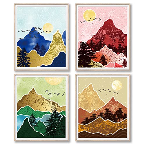 Abstract Prints of Mountain Wall Art