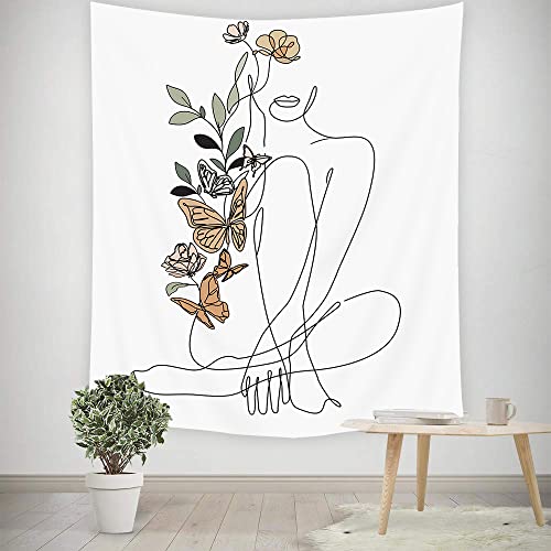 Abstract Woman Butterfly Tapestry