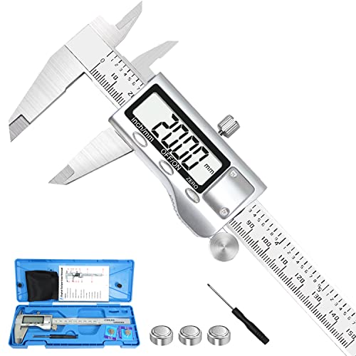 ACEMETER Digital Caliper – Accurate Stainless Steel Measuring Tool with Large LCD