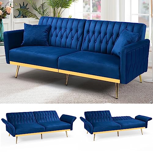 ACMEASE 70” Velvet Futon Sofa