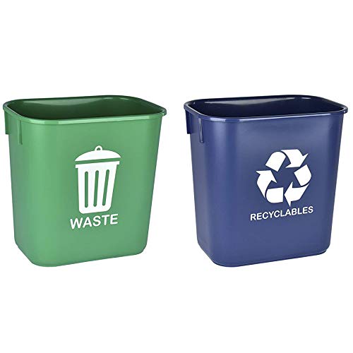 Acrimet Recycling and Waste Wastebasket Bin Set