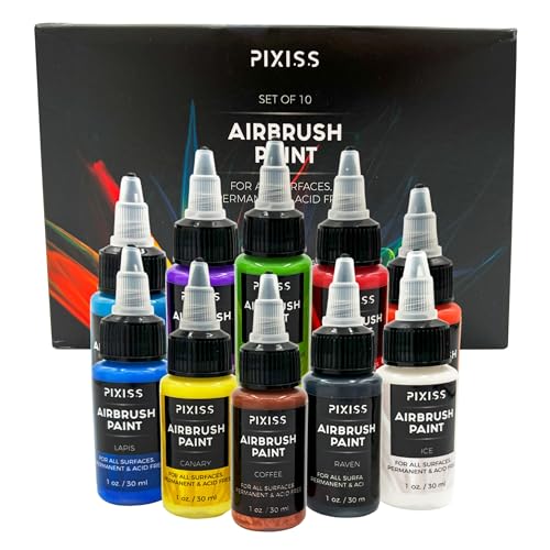 SAGUD Airbrush Paint Set 12/24 Colors 30ML Opaque & Water Based Fluorescent  Acrylic Paint for Shoes Nails Art DIY Model Painting