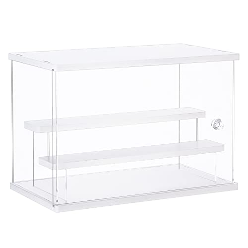 Acrylic Display Case with 2 Ladder Shelves