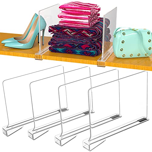 Acrylic Shelf Dividers for Closet Organization
