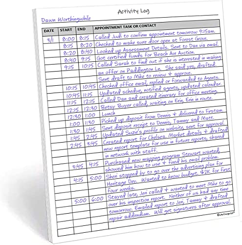 Activity Log Notepad