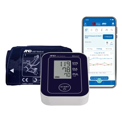 A&D Medical Deluxe Upper Arm BP Monitor with Bluetooth