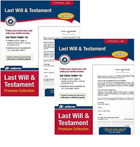 Adams Last Will and Testament, Forms and Instructions (LF235), 2 Pack