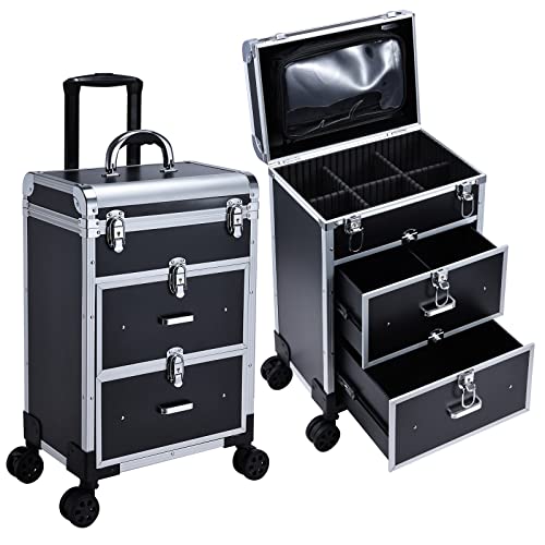 Adazzo Makeup Train Case with Drawers