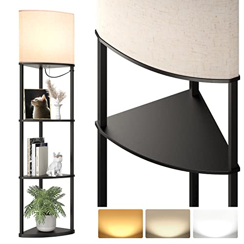 addlon 4-Tier Corner Shelf Floor Lamp