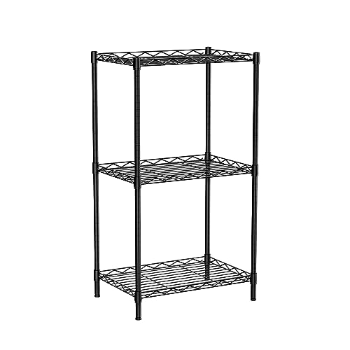 Adjustable 3-Tier Wire Shelving Rack and Storage