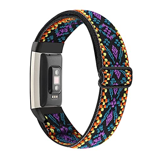 Adjustable Elastic Watch Band Compatible with Fitbit Charge 2