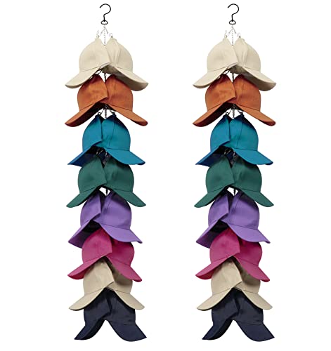 Adjustable Hanging Hat Organizer for 32 Baseball Caps