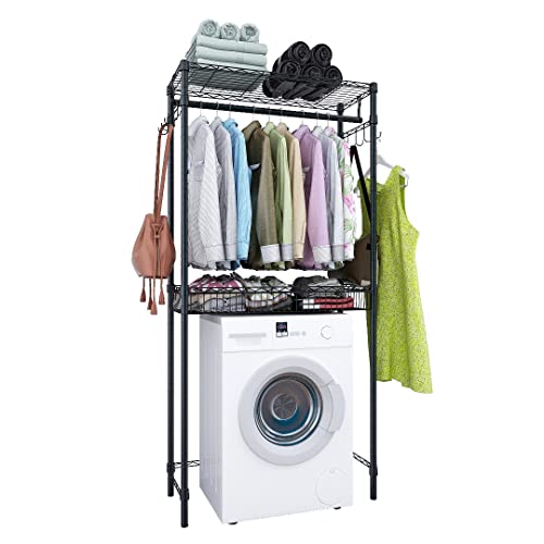 Adjustable Height Wire Storage Shelf for Washer and Dryer