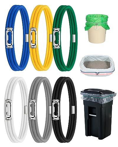  Tuffex Trash Can Bag Bands – (30 Bands (5 Pack) Fits