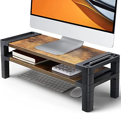 Adjustable Monitor Stand with Storage